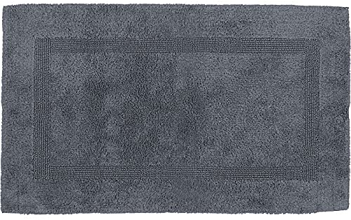 Erwin Müller Badematte, Badteppich Heraklion anthrazit Größe 70x120 cm - Kochfest, für Fußbodenheizung geeignet, 100% Baumwolle (weitere Farben, Größen)