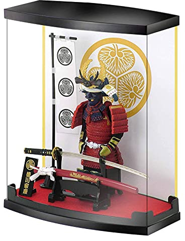 MEISTER JAPAN Samurai Armor Figurine - Tokugawa Ieyasu (First Edo Shogun) 8.3 Statue with Display Case & Katana - Japanese Decor Gift for Men