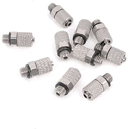 sourcing map 10 Piezas Racor Junta Enlace Adaptador Conector Acoplador | Neumática de Aire de Manguera Rápido Adaptadores Montaje de Latón, Para Tubos de 4 X 3mm, Tubo de Aire