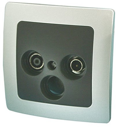 Base Antenna TV 75o + Radio da incasso colore: argento/grigio 36.535/A/PG 8430552137633