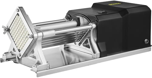 VEVOR - Coupe-frites électrique avec 4 lames remplaçables - Pieds antidérapants - Coupe-pommes de terre électrique - Moteur électrique en cuivre - Coupe-pommes de terre électrique