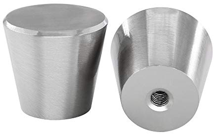 LONTAN 10 Stück Möbelknöpfe Edelstahl Gebürstet Schrankknöpfe Möbelknöpfe Silber Schrankknöpfe Türknöpfe Aluminiumlegierung Möbelknopf Solide Knopf Schrank Schrankgriffe