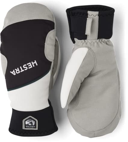 Hestra Comfort Tracker Mitt, Warm Cross-Country Windproof Insulated Ski Touring Mitten, Black/Offwhite, 9