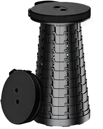 reakoo Klapphocker Faltbar, Tragbarer Klapphocker, höhenverstellbarer Tragbar Teleskop-Hocker, Leichter Camping-Hocker fürs Camping, Picknicks, Grillen, Angeln, Wandern und Reisen