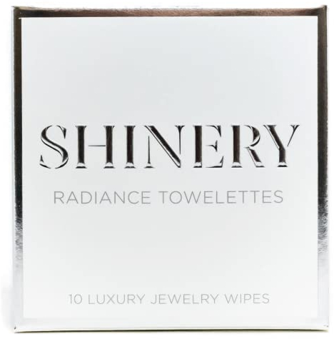 Shinery Radiance Lot de 10 chiffons de nettoyage pour bijoux sans rinçage nécessaire pour les déplacements