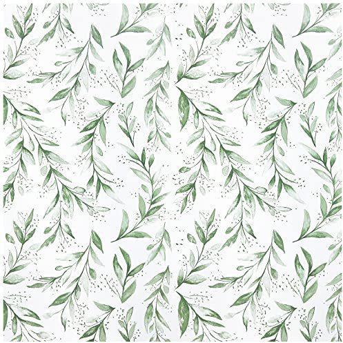 Lifetree Green Peel and Stick Wallpaper: Self-Adhesive Wallpaper Removable Wallpaper for Living Room Waterproof Vinyl Wall Paper Shelf Liner for Walls Cabinets 44.5 * 300cm