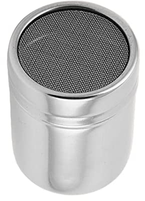 MagiDeal Shaker à, poudreuse à Poudre en Acier Inoxydable, arroseur à à Mailles pour Farine de Chocolat au Cacao et au Sucre Glace