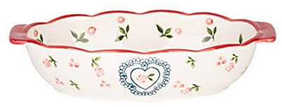 Lasagnera Piatto da forno in ceramica Arrostire lasagna Pan Pan Rettangolare Piatto Bakeware Pan con manico Forno Cucina Cucina Strumento Teglie da Forno (Color : G)