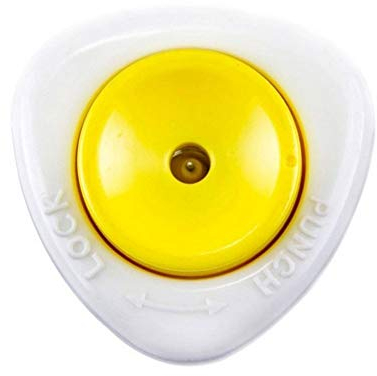 1PC Egg Punch Egg Piercer Egg Pricker Egg Hole Puncher Pricker Kitchen Tool Semi-automatic with Safety Lock White Yellow