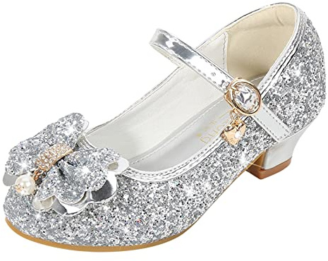 Chaussures de Princesse à Talons Hauts - Ballerine Festive de Soirée et Mariage pour Fille - Semelles Souples Antidérapantes