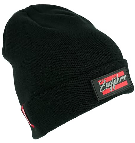 Status1 Unisex Beanie mit Klett und Wechselpatch | Feuerwehr | Rettungsdienst | Gruppenführer | Zugführer | THW | Polizei | Strickmütze | Wintermütze | Lebensretter (Zugführer Patch)