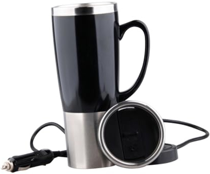 Ciieeo Electric Car Kettle Stainless Steel Water Heater for Car Travel Office Use