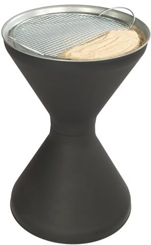 Novaliv Standaschenbecher für draußen 60cm hoch 40cm Ø inklusive 1x Beutel Sand Standaschenbecher outdoor Aschenbecher für draussen stehend verzinktes Metallsieb Aschenbecher Ständer Raucherpause