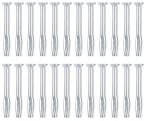 DTGN 1/4 x 2-1/2(D x L) Split Drive Concrete Anchors - 100Pack - Good for Concrete Drywall - Carbon Steel Hammer Drive Nail - Silver