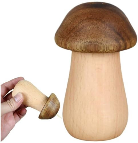 Tsffae Zahnstocherhalter Aus Holz, Zahnstocherspender, Zahnstocher-aufbewahrungsbox, Zahnstocherbehälter, Dekorativer Zahnstocher-Organizer, Werkzeuge, Shiitake-Form