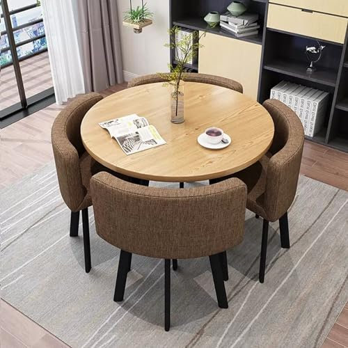 Büro Empfang Konferenzraum Tisch und Stuhl Set - Kleine Kaffee Küche Esstisch Set für 4 Personen - Ideal für Verhandlungen und Meetings