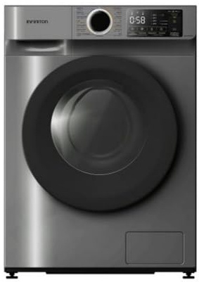 INFINITON Lavadora Carga Frontal WM-N94, 9 kg, 1400 rpm, Vapor Care, 15 Programas, A, Add Clothing, Lavado en frio, INVERTER, Regulación en altura, Display LED (DARK INOX || WM-N94ADK)