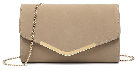 Miss Lulu Bolso Bandolera Elegante con Cadena Dorada para Mujer - Bolso de Noche Perfecto para Navidad, Bodas y Eventos Especiales