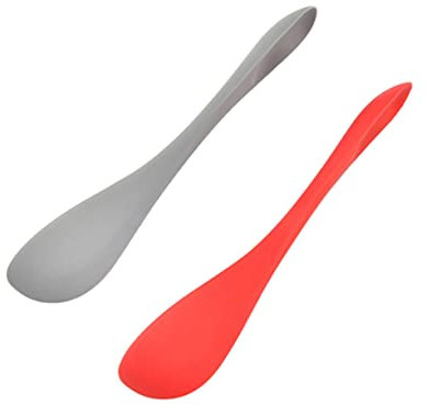 Cabilock Set di 2 Raschietti per Dolci in Silicone Spatola Multifunzionale Antiaderente per Burro Cremoso Colori Misti
