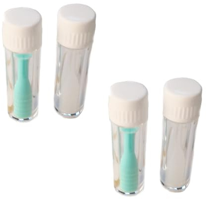 Healeved 4piezas Ventosa Para Lentillas Removedor De Lentes De Silicona Verdes Kit Para Viaje