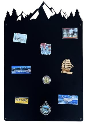 STALFORM Magnettafel Schwarz BERGE 75x49 cm aus Edelstahl Magnetwand Pinnwand Magnetisch Groß Magnetboard Küche, Büro, Kinderzimmer
