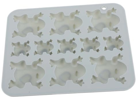 HOODANCOS Moule à Pâtisserie en Silicone Bleu 11 Formes de Grenouilles, Facile à Utiliser, Polyvalent pour Chocolat et Desserts à Thème Animalier