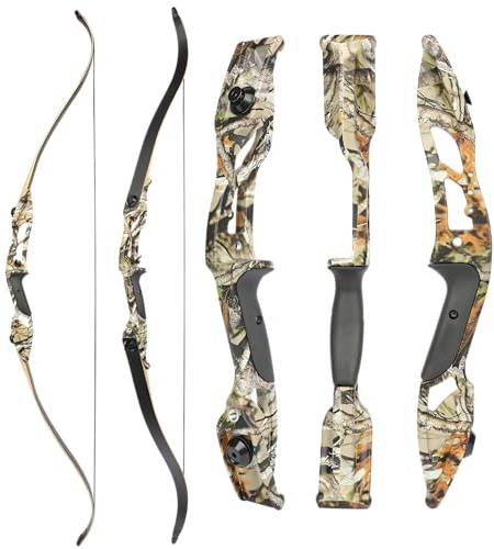 surwolf 56“ Amerikanischer Jagdrecurvebogen 30-50 lbs Takedown Jagdbogen Traditionsbogen Langbogen Bogenschießen Bogen für Rechtshänder
