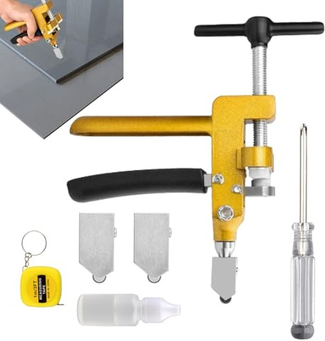 Tagliapiastrelle a mano, pinza da taglio di precisione 2 in 1, a mano, per arte di bottiglie, specchio fai da te, progetti artistici per Zuha