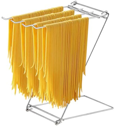 marrhorvk Pasta Drying Rack Collapsible, Stainless Steel Spaghetti Noodle Kitchen Drying Rack (Non Plastic)