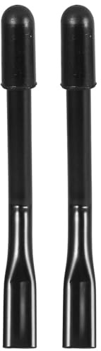 Gatuida 2pcs Wheelchair Brake Handle Extensions with Black Caps 210° Bent Tubes, Reclining Chair Brake Accessories for Transport and Power Wheelchairs, Mobility Aid Parts