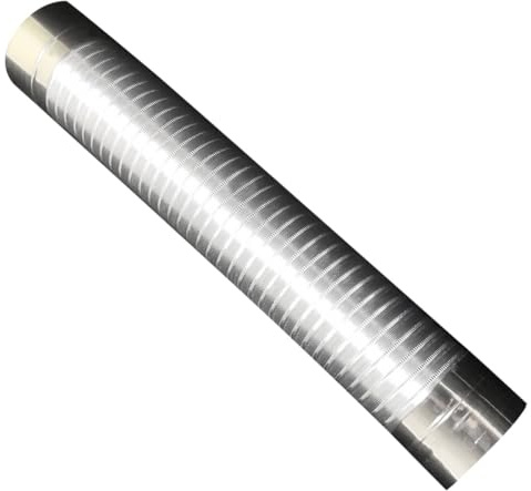 LIOOBO Flexible Stove Flue Chimney Metal Pipe 10Cm Diameter 1.5M Length for Tin Foil Buckets and Heating Stove Exhaust