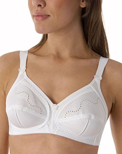Triumph Womens Doreen + Cotton 01 Non-wired Bra, White, 40F UK