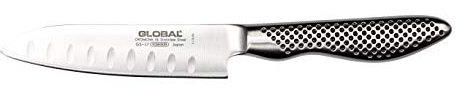 Global Knives GS-57 Fluted Santoku Knife with 11cm Blade, CROMOVA 18 Stainless Steel