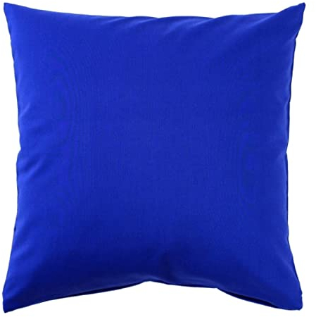 Kissenbezug 40x40 cm Uni Kobalt Blau Baumwolle Dekokissen Kissenhülle Couchkissen Sofakissen Deko Reißverschluss