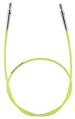 KnitPro Seile neu (farbig/Color) für Nadelspitzen, Endkappen + Schlüssel (35 cm Seillänge für eine Gesamtlänge von60 cm)