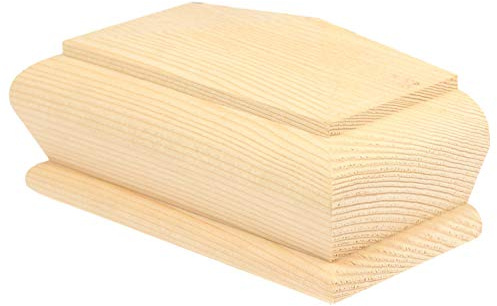 Jackson Woodturners Hemlock Pyramid Half Newel Cap rebated to fit a 90mm Half Newel Post