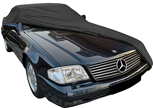 Star Cover Indoor Autoabdeckung kompatibel mit Mercedes-Benz R129 mit Spiegeltaschen SUPER Soft Stretch