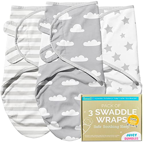Pucksack Baby 0-3 Monate - 3er Set Pucktuch 0-3 Monate - Babydecke Baumwolle 100% - Unerlässliche Baby Erstausstattung als Baby Decke Neugeborenen Mädchen und Jungen