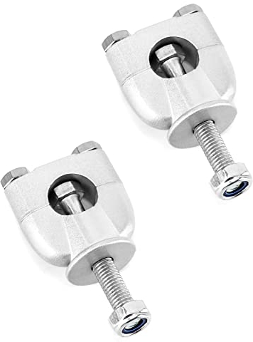 QWORK® 2 Pcs Motorcycle Handlebar Risers, Universal Metal Handle Bar Risers for 7/8 22mm Motorcycle Dirt Bike ATV Handlebar Riser Mount