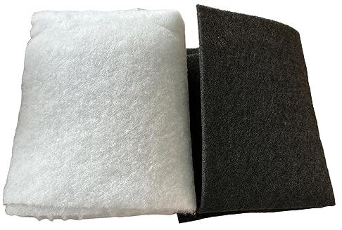 QUAILITAS Cooker Hood Grease & Carbon Filter 1 Pack of 2 Items– 57 x 47 CM, 1 White Grease Filter, 1 Activated Carbon Filter – Kitchen Carbon Filter for Cooker Hood – Vent Hood Parts Accessories