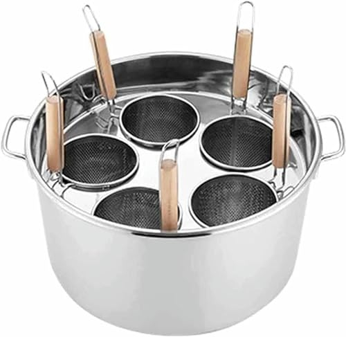 Pentole, Pentole con Inserto per cuocipasta, Pentola per Pasta a 3/4/5 Fori con cestello colino Inserito, Pentola con Coperchio, Set cuocipasta per Utensili da Cucina per ristorant