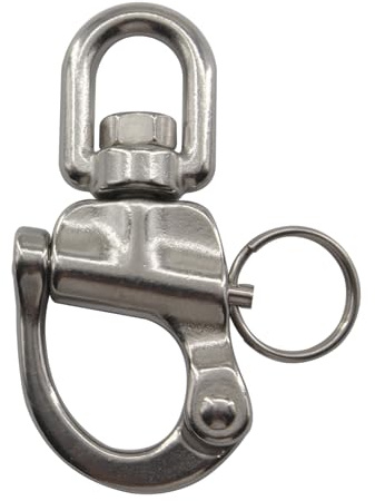 Grillete giratorio de 128 mm de acero inoxidable 304 de liberación rápida, grilletes de barco para vela, aparejo de yate (1 unidad)