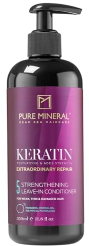 Pure Mineral - Balsamo Senza Risciacquo alla Cheratina per Capelli Splendenti - Idratante, Districante, Protettivo - Senza siliconi, solfati, parabeni - 350ml