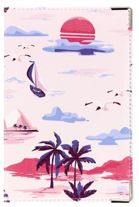 Color Pop - Portapapeles para coche, diseño de Nueva licencia, PVC, papel francés, tarjeta gris con permiso de conducción - 13,8 x 9 cm, Estampado Belle Isle, 13,8 x 9 x 1, Contemporáneo