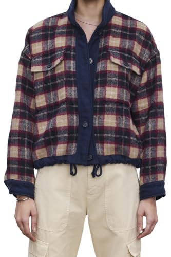 Velvet by Graham & Spencer Damen Norah Brushed Cotton Plaid Jacket Oberbekleidung