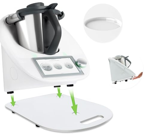 Tavola scorrevole per Bimby TM6/TM5, Acrilico Vassoio Scorrevole per Bimby, Scorrevole, Senza Sforzo, in Acrilico, Accessori per Bimby TM5 TM6(Bianco)