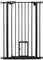 PawHut Hunde Türschutzgitter, Treppenschutzgitter, 74-80 cm Hunde Türgitter, Treppenschutz, Schutzgitter, Schließautomatik, Stahl, Schwarz