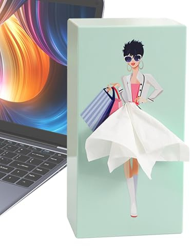 Tücherbox mit Rock für Damen, kreativer Taschentuchbox-Halter, lustiger Rock, Taschentuchbox, Cartoon-Mädchen-Box, Taschentuchbox-Spender für Gesichtstücher, Servietten, Papiertaschentuchbox