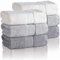 JeeLeeko Toallas Lavabo - Set de 6 Piezas (34x70cm, 420g/m²) - Toallas de Mano, 100% Algodón, Suaves, Absorbentes y de Secado Rápido - Juego de Toallas, Desprenden Pelusa