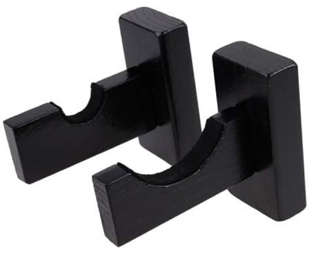 Kisangel Soporte De Exhibición Para De Béisbol y Stick De Hockey Soporte De Madera De Bambú Pared Para De Softbol y Béisbol Negro